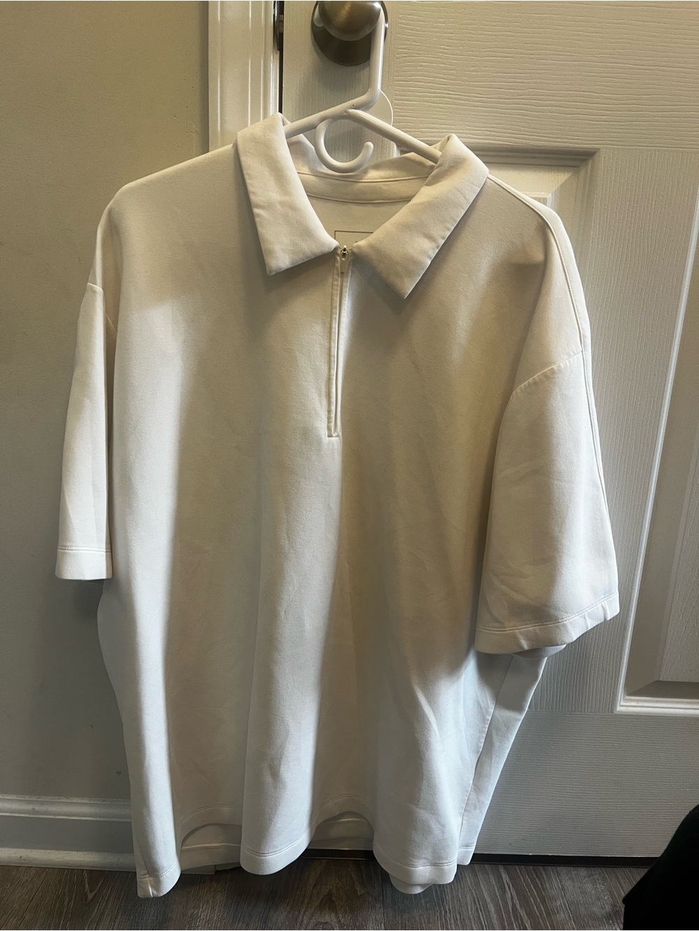 Nike White Half-Zip Athletic Top